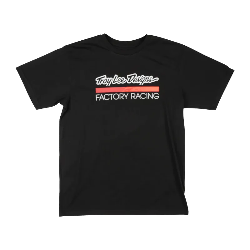 Troy Lee Designs Factory Racing Men's Short Sleeve T-Shirt - Black/Red