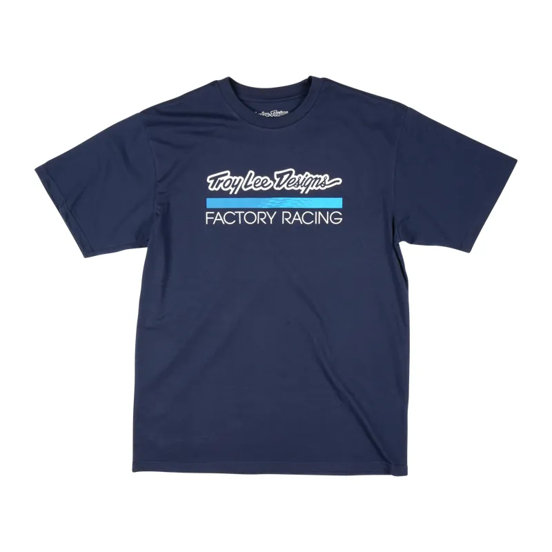 Troy Lee Designs Factory Racing Men's Short Sleeve T-Shirt - Navy/Blue