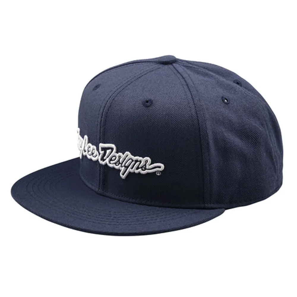uPRISE Bikes Troy Lee Designs Signature Flat Bill Snapback Cap - Indigo | Price match, 365 day returns, 18-Month Warranty, Finance Available & Free UK Delivery