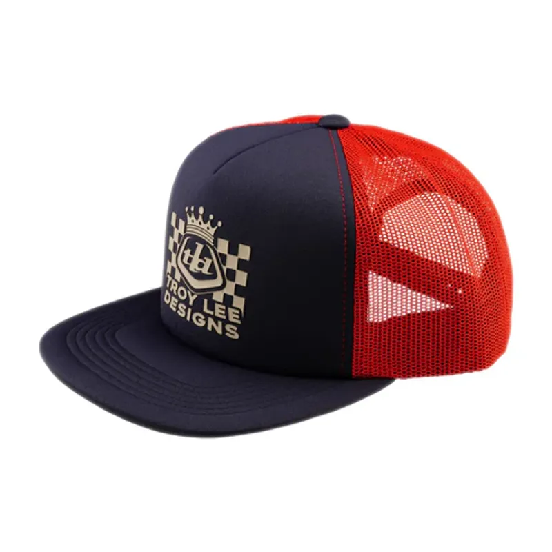 Troy Lee Designs Trucker Snapback Cap - Friday Night Red/Indigo