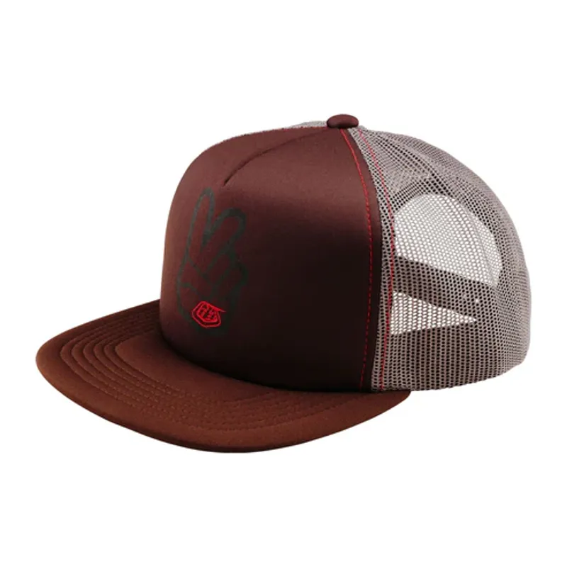 Troy Lee Designs Trucker Snapback Cap - Peace Out Chocolate