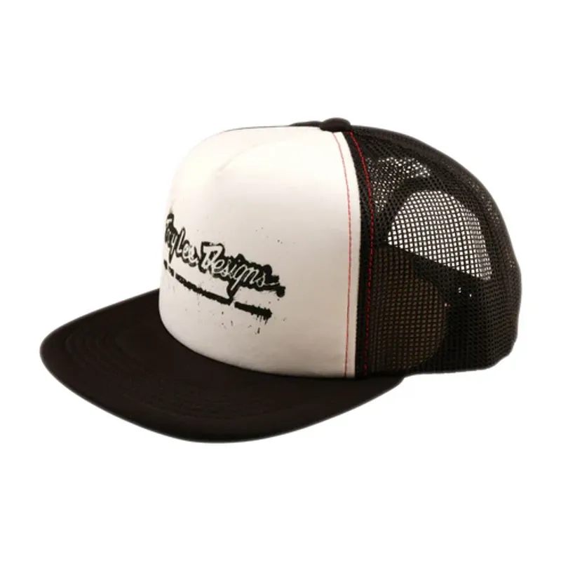 Troy Lee Designs Trucker Snapback Cap - Repeat Black/White