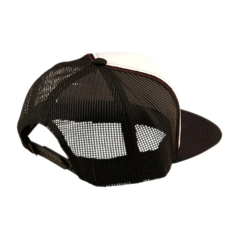 Troy Lee Designs Trucker Snapback Cap - Repeat Black/White-1