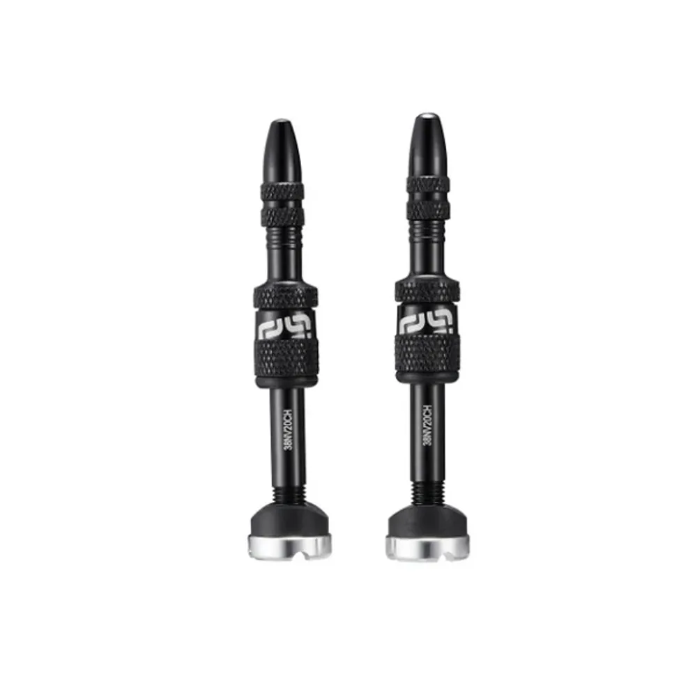 uPRISE Bikes E*Thirteen E-Thirteen Quick Fill Presta Tubeless Valves 16-24mm Depth Rims - Black | Price match, 365 day return s, 18-Month Warranty, Finance Available & Free UK Delivery