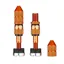 E-Thirteen Quick Fill Schrader Tubeless Valves 16-24mm Depth Rims - Naranja