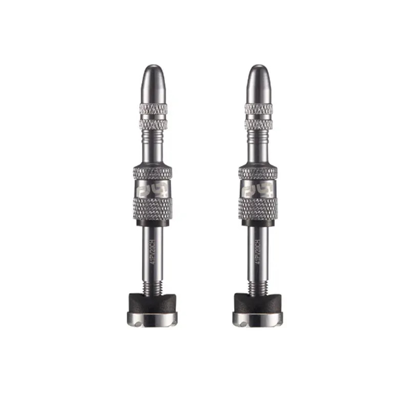 E-Thirteen Quick Fill Presta Tubeless Valves 16-24mm Depth Rims - Silver