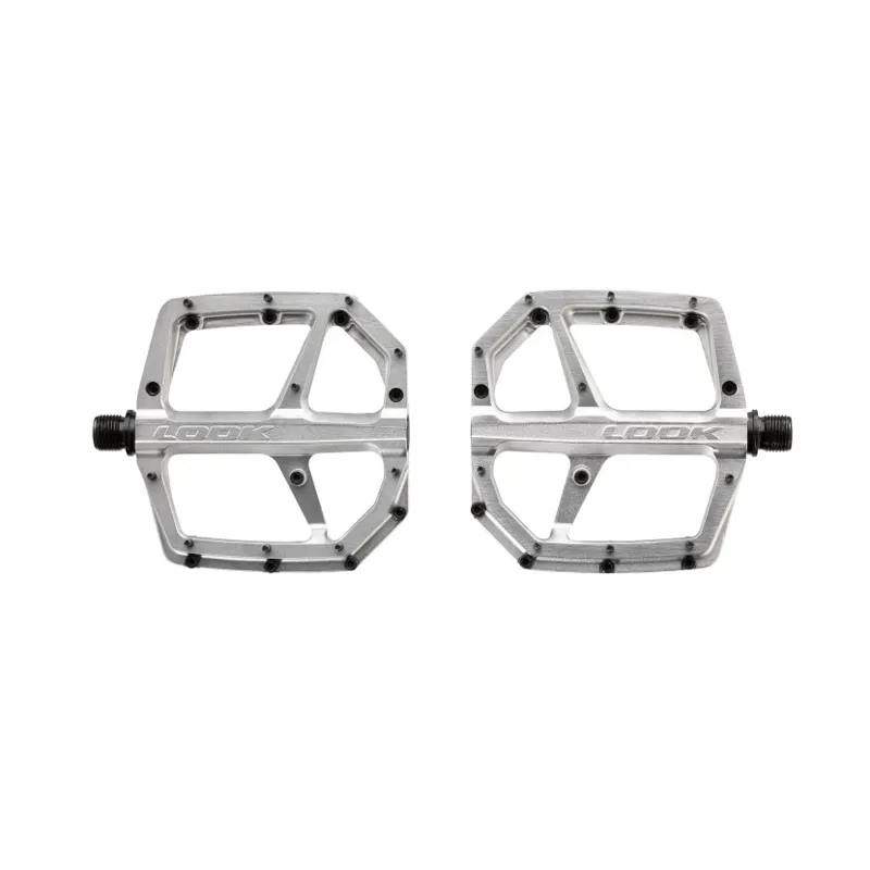 Look Trail Roc+ Flat MTB Pedals - Silver-1