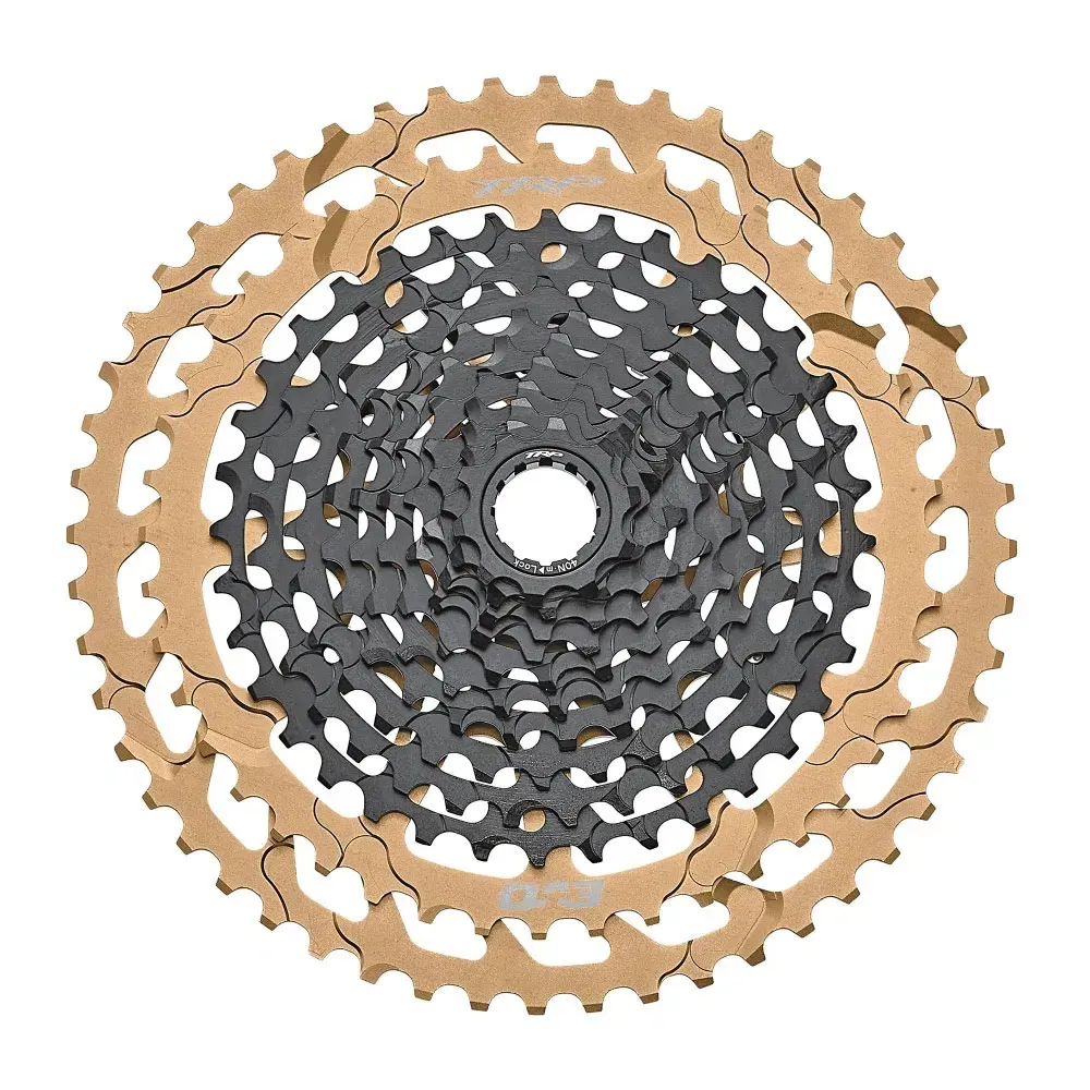 uPRISE Bikes TRP EVO12 CS-M9050 12 Speed Cassette - 10-52T - Gold | Price match, 365 day return s, 18-Month Warranty, Finance Available & Free UK Delivery