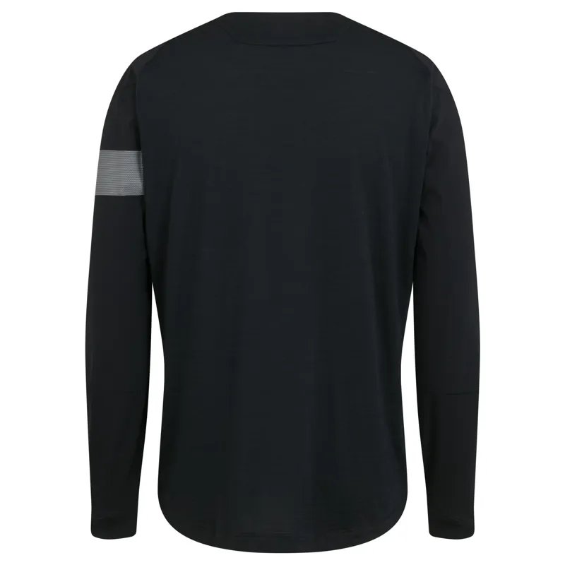 Rapha Trail Men's Windblock Long Sleeve Jersey - Black/Light Grey-2