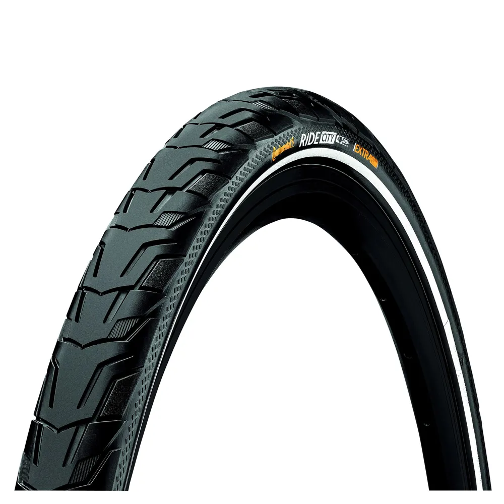 uPRISE Bikes Continental Ride City Reflective MTB Urban Tyre - 26x17.5 inch - Black | Price match, 365 day return s, 18-Month Warranty, Finance Available & Free UK Delivery