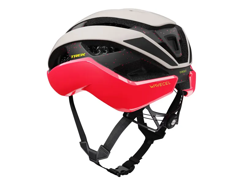 Trek Circuit WaveCel Road Helmet - Era White/Coral-3