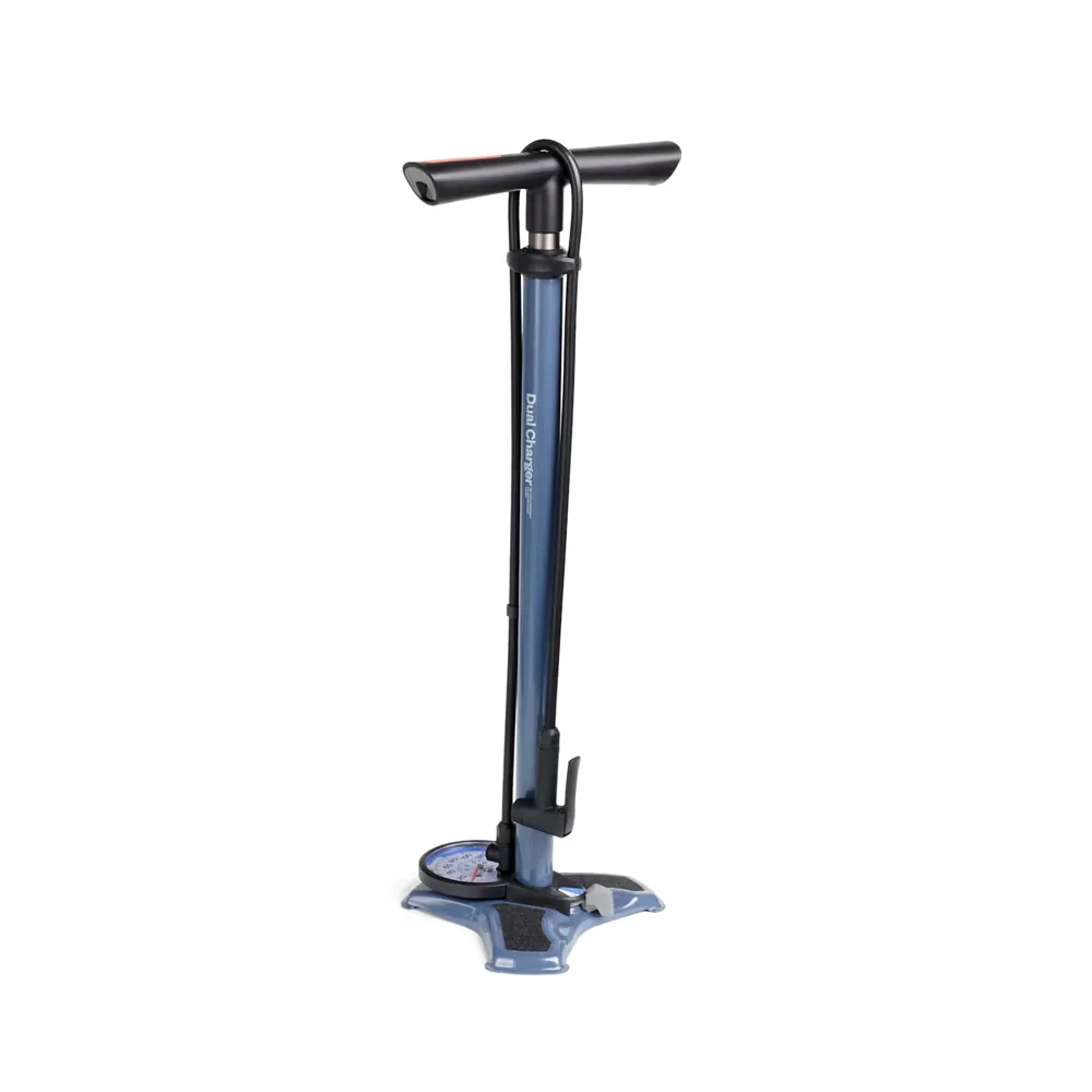 uPRISE Bikes Trek Dual Charger Floor Pump - Catalina Fog | Price match, 365 day returns, 18-Month Warranty, Finance Available & Free UK Delivery