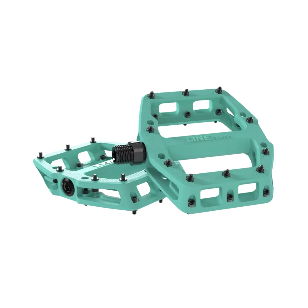 uPRISE Bikes Trek Line Elite Flat MTB Pedals - Miami Green | Price match, 365 day return s, 18-Month Warranty, Finance Available & Free UK Delivery