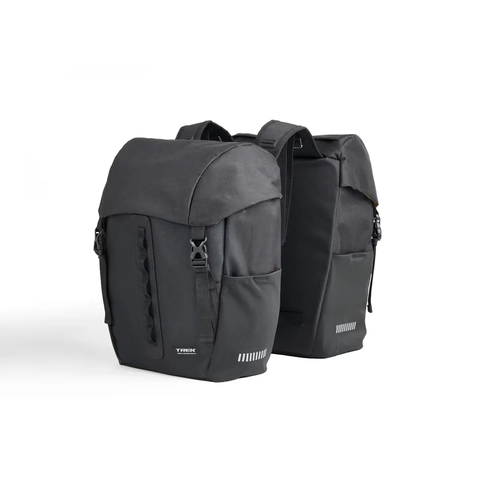 uPRISE Bikes Trek Town Double Pannier Bag - 17 Litre - Black | Price match, 365 day return s, 18-Month Warranty, Finance Available & Free UK Delivery