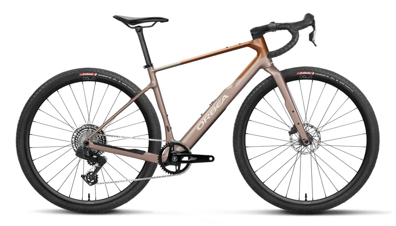 Orbea Terra M31e Team 1X 2027 Carbon Gravel Road Bike - Nickel/Cinamon