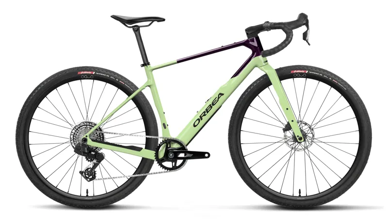 Orbea Terra M31e Team 1X 2027 Carbon Gravel Road Bike - Acid Gum/Purple