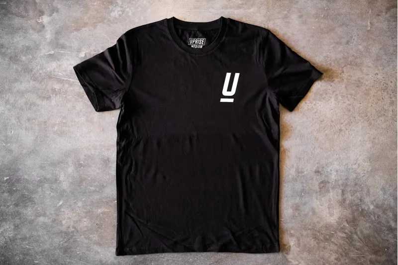 Uprise Logo Unisex Cotton Tee - Black-4