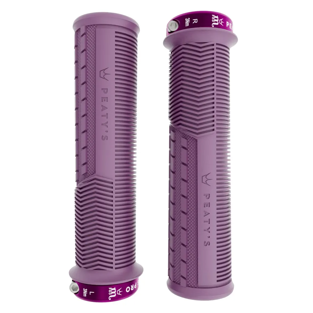 uPRISE Bikes Peatys Peaty's Monarch Pro Grip - Mushroom - Thick - Plum Purple | Price match, 365 day returns, 18-Month Warranty, Finance Available & Free UK Delivery