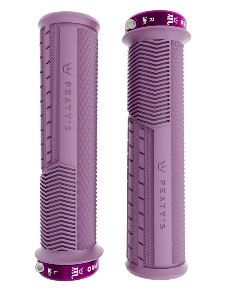 Peaty's Monarch Pro Grips - Knurl - Thin - Plum Purple