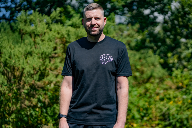 Uprise Rise And Ride Unisex Short Sleeve Tee - Black