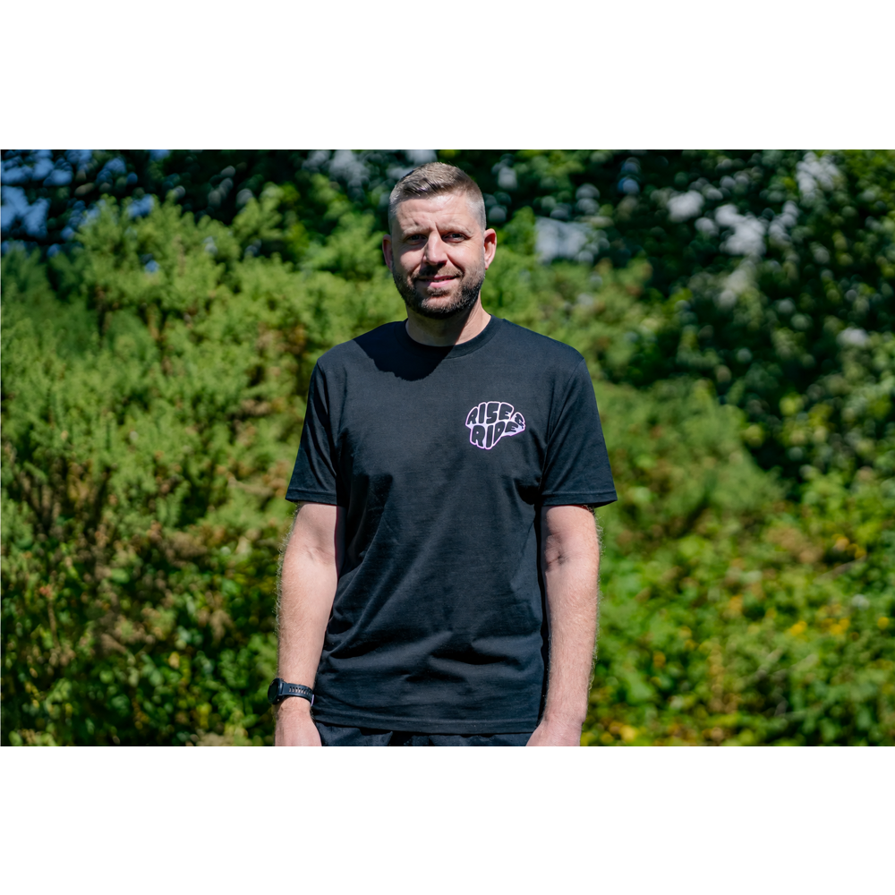 uPRISE Bikes Uprise Rise And Ride Unisex Short Sleeve Tee - Black | Price match, 365 day returns, 18-Month Warranty, Finance Available & Free UK Delivery