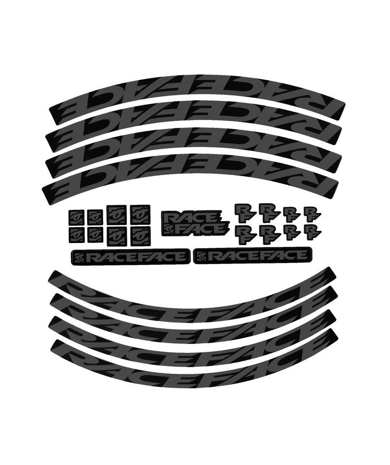 Race Face Wheel Decal Kit - Grey