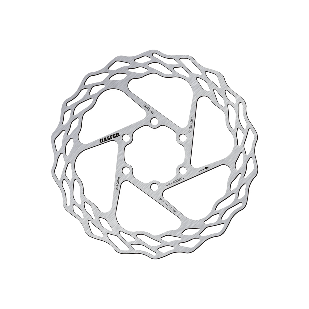 uPRISE Bikes Galfer Wave Road 6-Bolt Disc Rotor - Silver | Price match, 365 day return s, 18-Month Warranty, Finance Available & Free UK Delivery