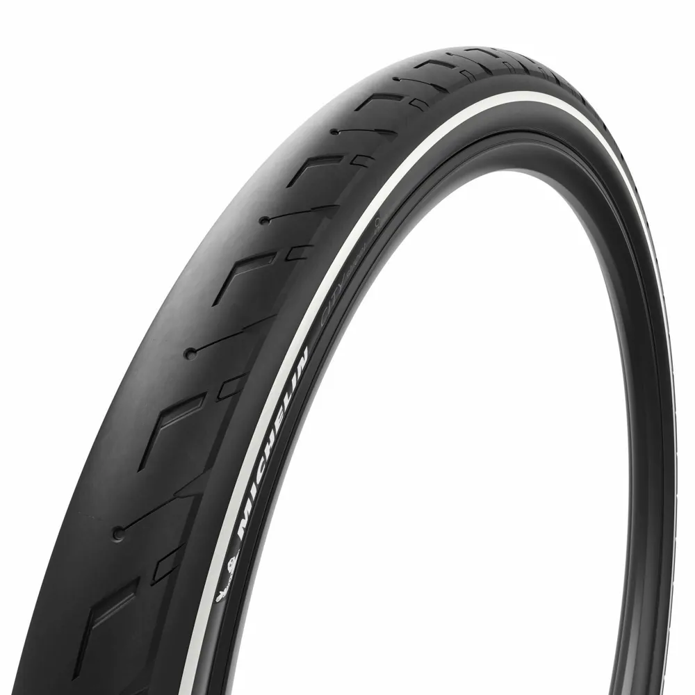 uPRISE Bikes Michelin City Street Hybrid Tyre - Black/Reflective | Price match, 365 day return s, 18-Month Warranty, Finance Available & Free UK Delivery