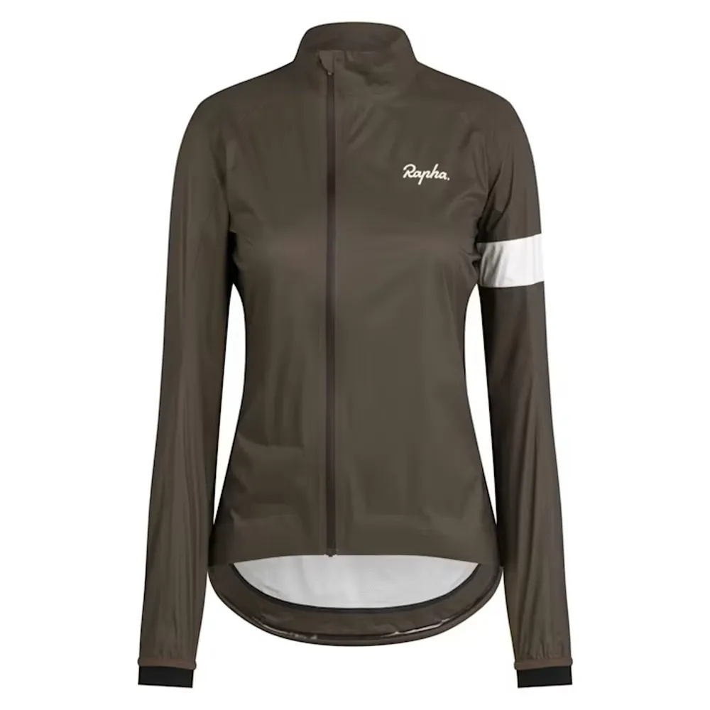 uPRISE Bikes Rapha Core II Women's Cycling Rain Jacket - Deep Coffee/White | Price match, 365 day return s, 18-Month Warranty, Finance Available & Free UK Delivery