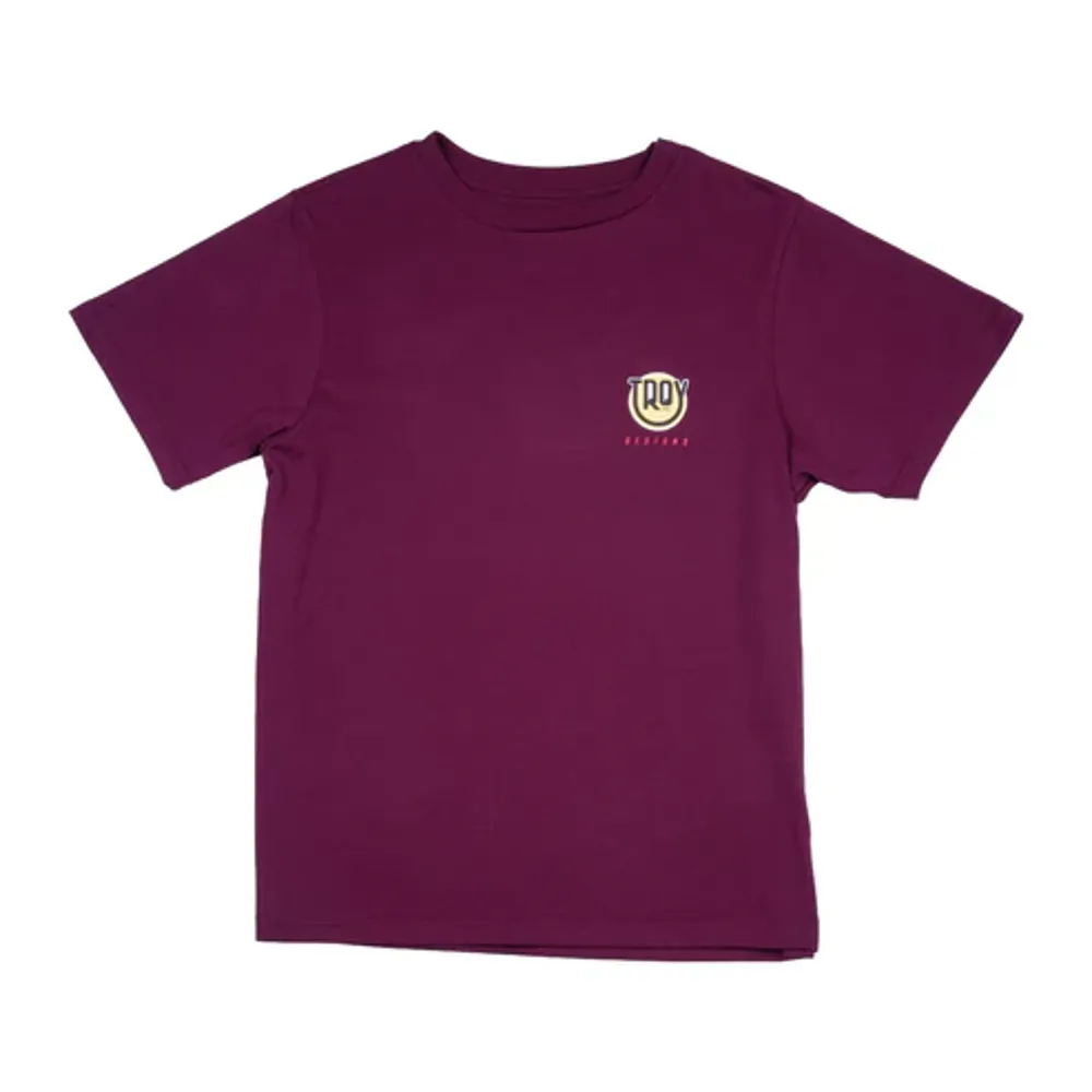 uPRISE Bikes Troy Lee Designs Happy Dayz Women's Short Sleeve T-Shirt - Sangria | Price match, 365 day returns, 18-Month Warranty, Finance Available & Free UK Delivery