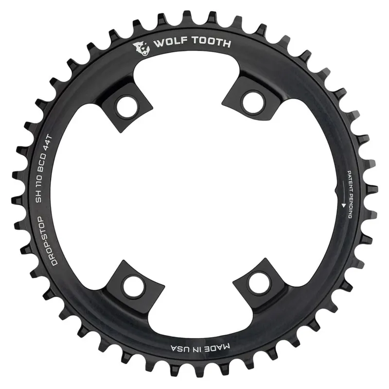 Wolf Tooth 110 BCD Asymmetric 4-Bolt Chainring - Shimano Drop Stop B-1