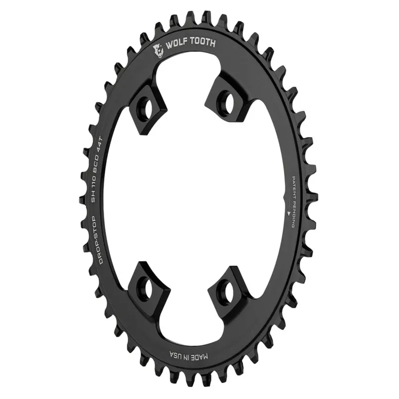 Wolf Tooth 110 BCD Asymmetric 4-Bolt Chainring - Shimano Drop Stop B-2