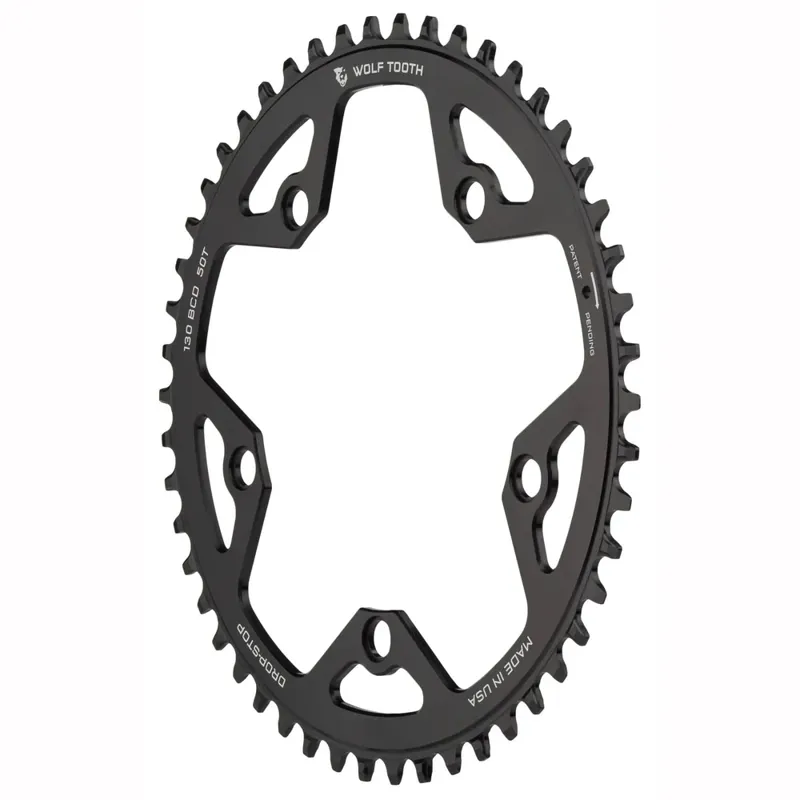 Wolf Tooth 130 BCD Flat Top Gravel / CX / Road Chainring - Drop Stop B-2