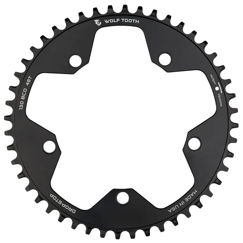 Wolf Tooth 130 BCD Flat Top Gravel / CX / Road Chainring - Drop Stop B-3