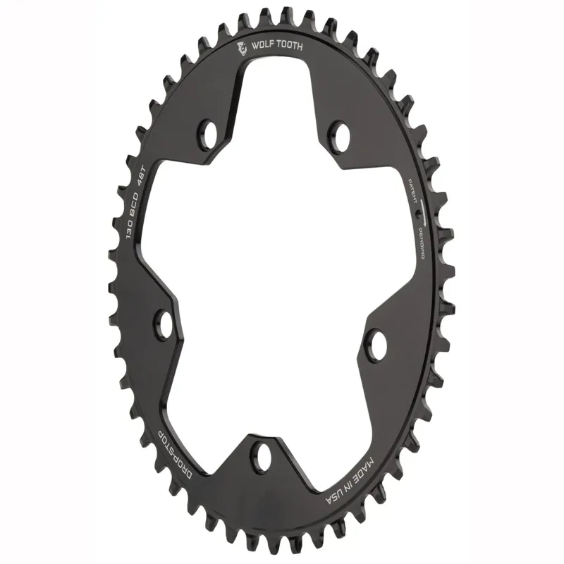 Wolf Tooth 130 BCD Flat Top Gravel / CX / Road Chainring - Drop Stop B-4