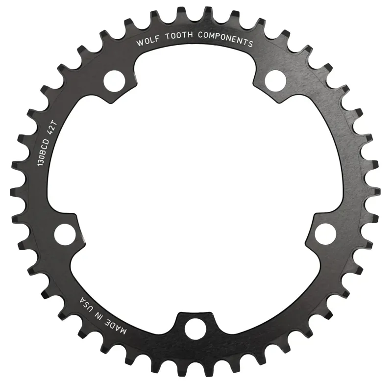 Wolf Tooth 130 BCD Flat Top Gravel / CX / Road Chainring - Drop Stop B-6
