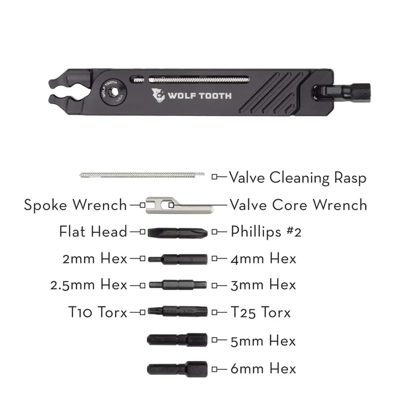 Wolf Tooth 8-Bit Pack Pliers 17 Functions Multitool - Black-2