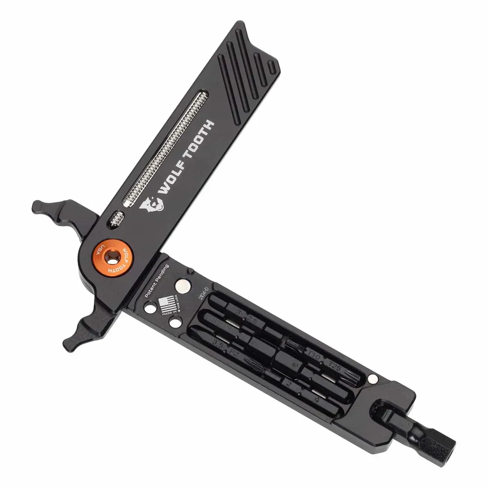 uPRISE Bikes Wolf Tooth 8-Bit Pack Pliers 17 Functions Multitool - Black/Orange | Price match, 365 day return s, 18-Month Warranty, Finance Available & Free UK Delivery