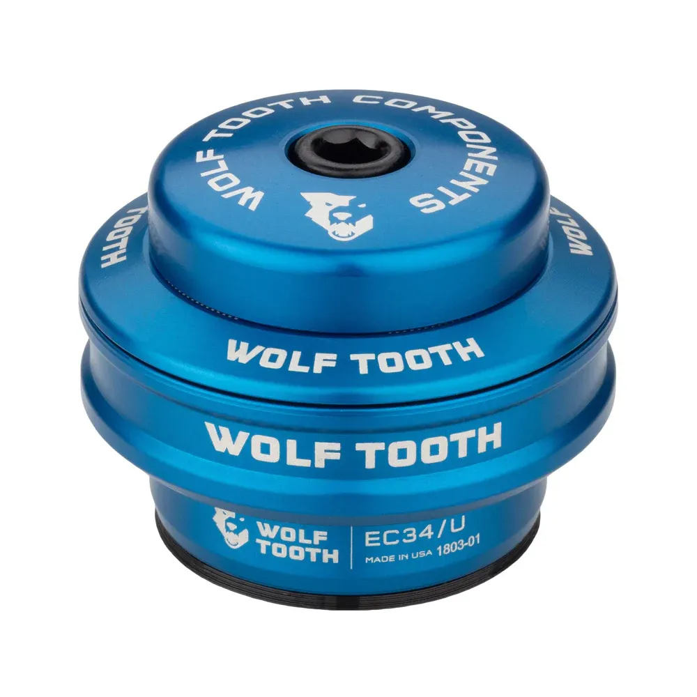 uPRISE Bikes Wolf Tooth Performance External Upper EC34/28. 6 Cup Headset - Blue | Price match, 365 day return s, 18-Month Warranty, Finance Available & Free UK Delivery