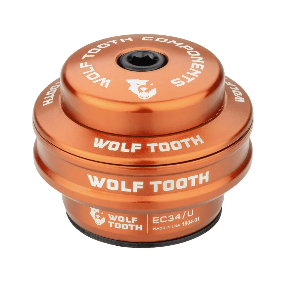 uPRISE Bikes Wolf Tooth Performance External Upper EC34/28. 6 Cup Headset - Orange | Price match, 365 day return s, 18-Month Warranty, Finance Available & Free UK Delivery