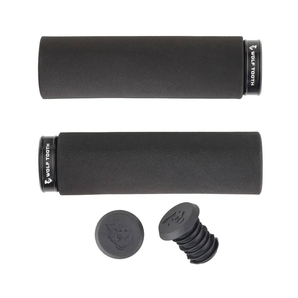 uPRISE Bikes Wolf Tooth Fat Paw Lock-On MTB Grips - Black | Price match, 365 day return s, 18-Month Warranty, Finance Available & Free UK Delivery