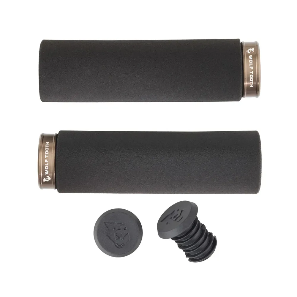 uPRISE Bikes Wolf Tooth Fat Paw Lock-On MTB Grips - Espresso | Price match, 365 day return s, 18-Month Warranty, Finance Available & Free UK Delivery