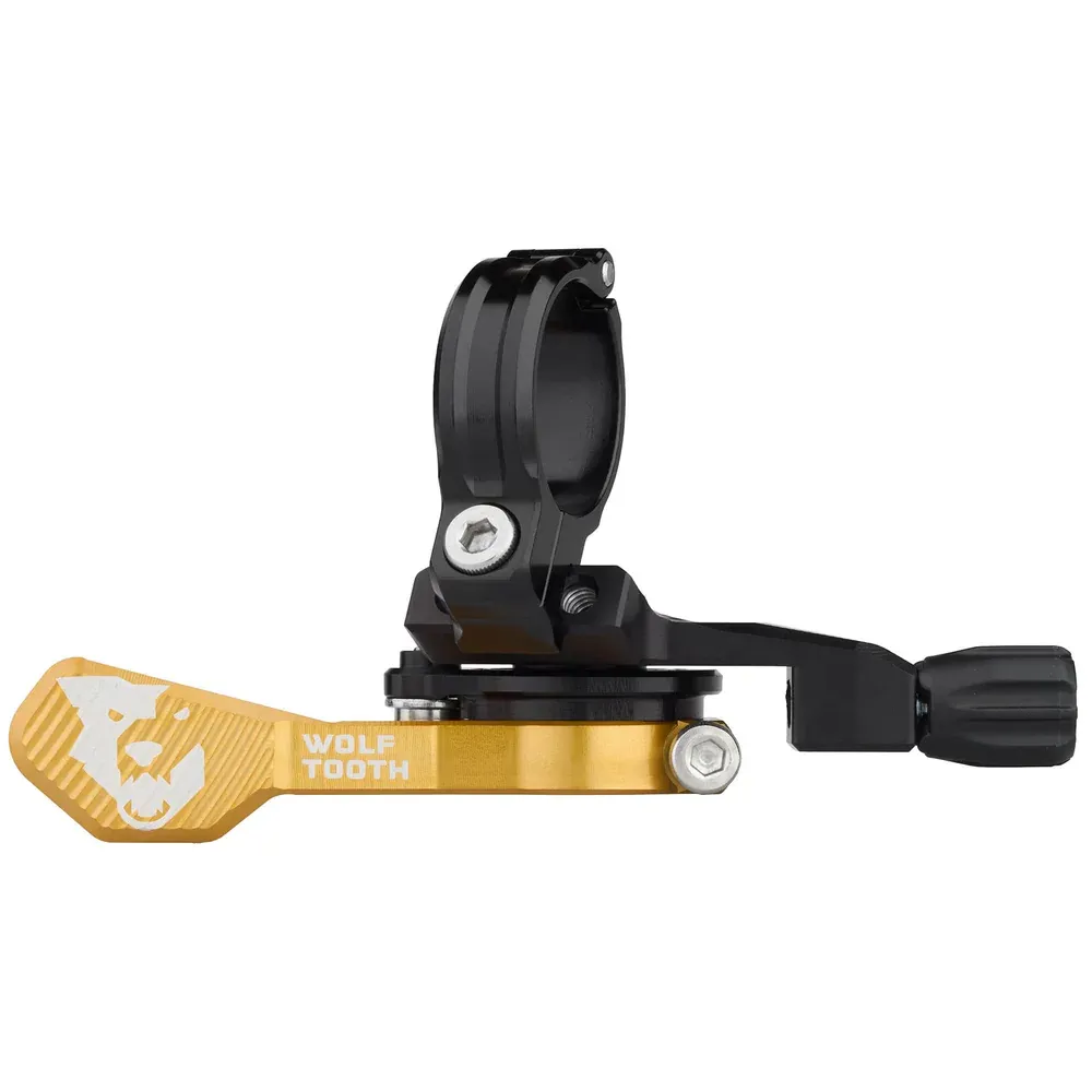 uPRISE Bikes Wolf Tooth ReMote Pro Dropper Lever 22.2mm Clamp - Gold | Price match, 365 day return s, 18-Month Warranty, Finance Available & Free UK Delivery