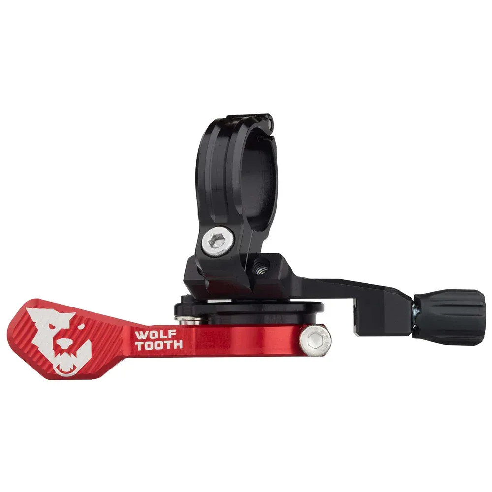 uPRISE Bikes Wolf Tooth ReMote Pro Dropper Lever 22.2mm Clamp - Red | Price match, 365 day return s, 18-Month Warranty, Finance Available & Free UK Delivery