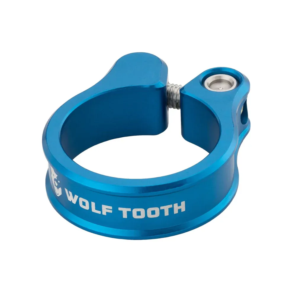 uPRISE Bikes Wolf Tooth Seatpost Clamp - Blue | Price match, 365 day return s, 18-Month Warranty, Finance Available & Free UK Delivery