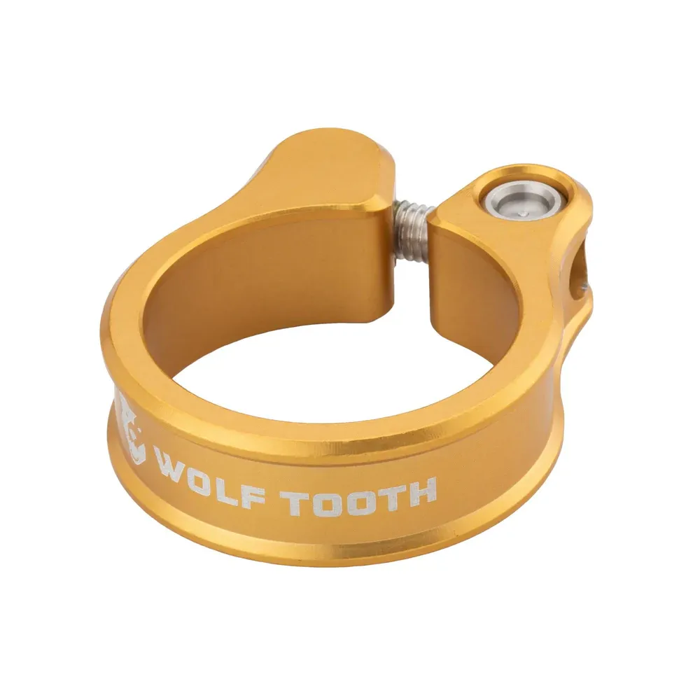 uPRISE Bikes Wolf Tooth Seatpost Clamp - Gold | Price match, 365 day return s, 18-Month Warranty, Finance Available & Free UK Delivery