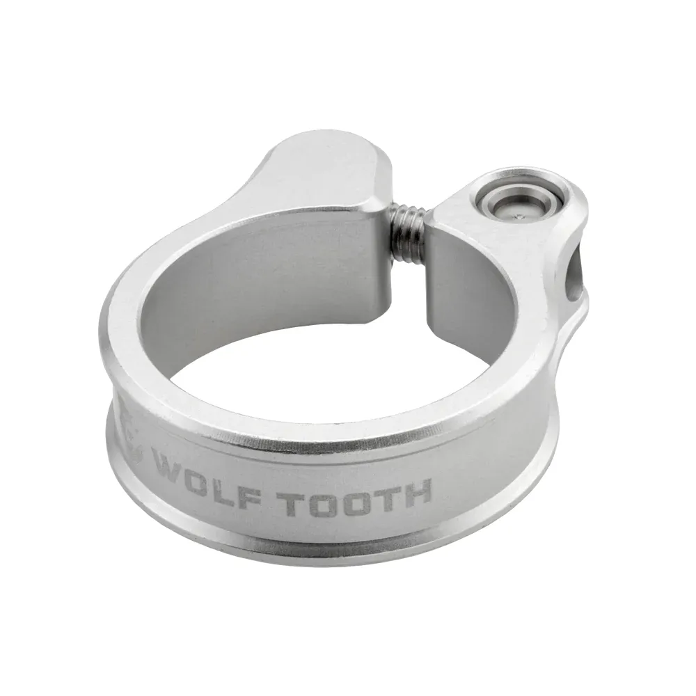 uPRISE Bikes Wolf Tooth Seatpost Clamp - Raw Silver | Price match, 365 day return s, 18-Month Warranty, Finance Available & Free UK Delivery