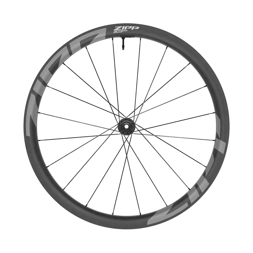 uPRISE Bikes Zipp 303 SW Carbon Tubeless Disc 700c B1 Front Wheel - Black | Price match, 365 day return s, 18-Month Warranty, Finance Available & Free UK Delivery