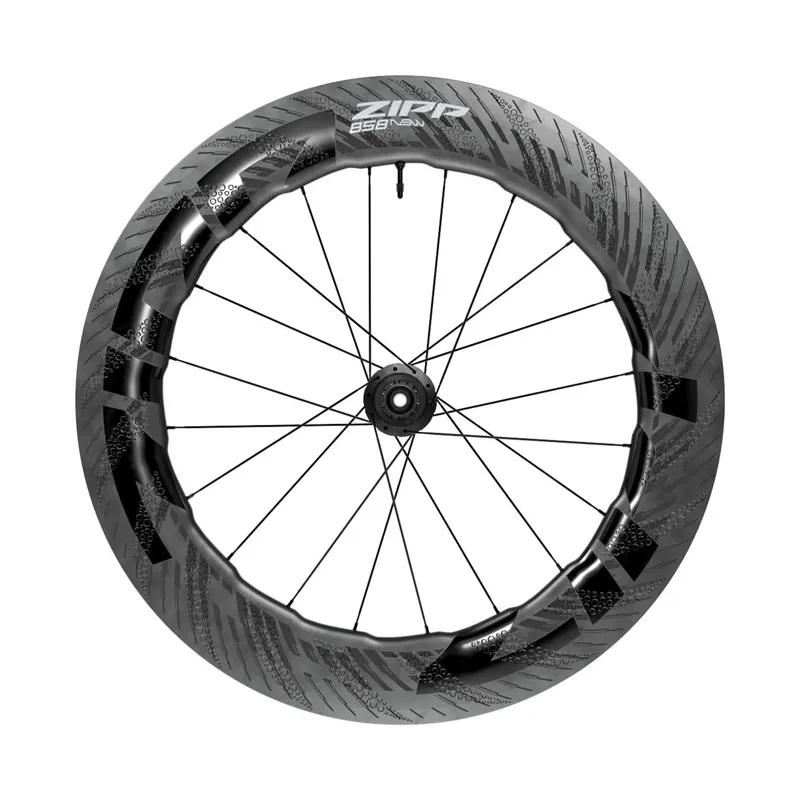 ZIPP 858 NSW Carbon TLR Centre Lock D1 Front Road Wheel - Standard Graphic