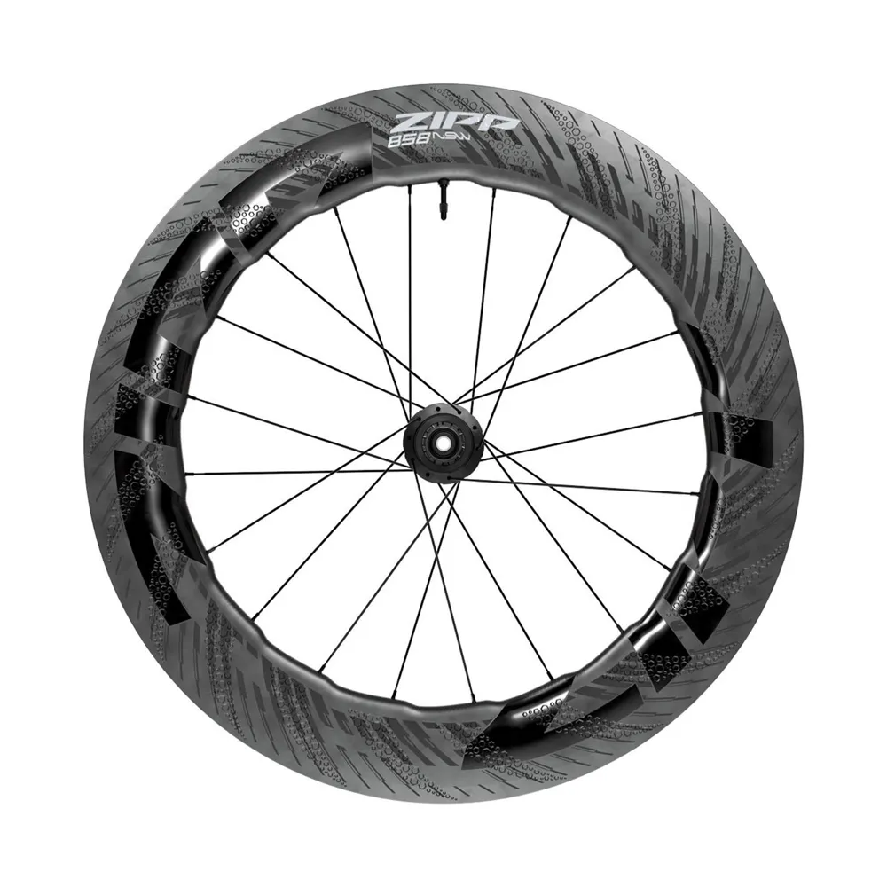 uPRISE Bikes Zipp ZIPP 858 NSW Carbon TLR Centre Lock D1 Front Road Wheel - Standard Graphic | Price match, 365 day returns, 18-Month Warranty, Finance Available & Free UK Delivery